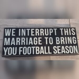 Football Sign Wood